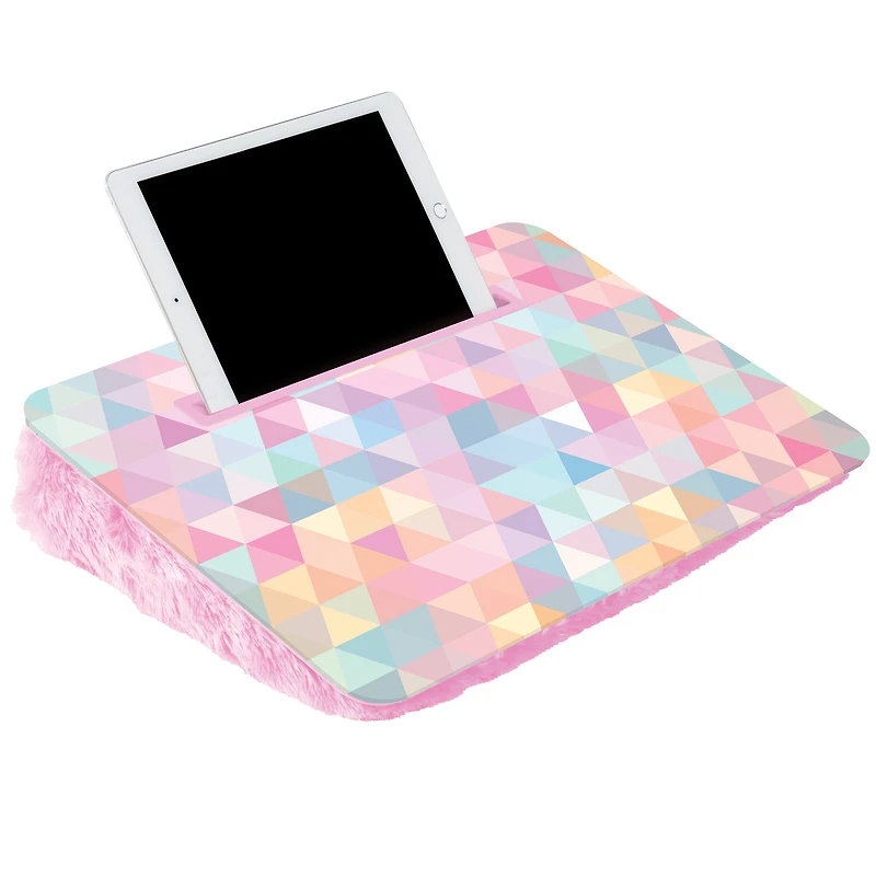 Make It Real™ 3C4G 12" x 17" Triangle Faux Fur Lap Desk
