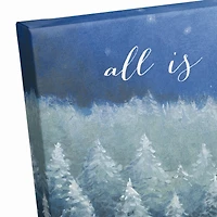 Calm Bright Christmas Town Canvas Wall Art