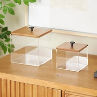 Clear & Brown Box Set with Brown Wooden Lids