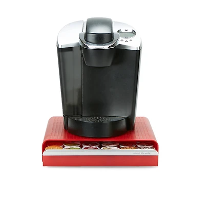 Mind Reader Red Single Serve Coffee Coffee Station & Pod Capsule Storage