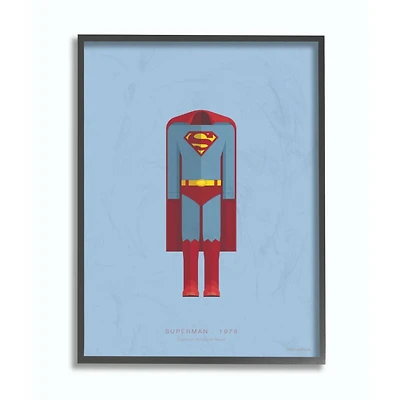 Stupell Industries Superman Fashion Design Wall Accent with Black Frame