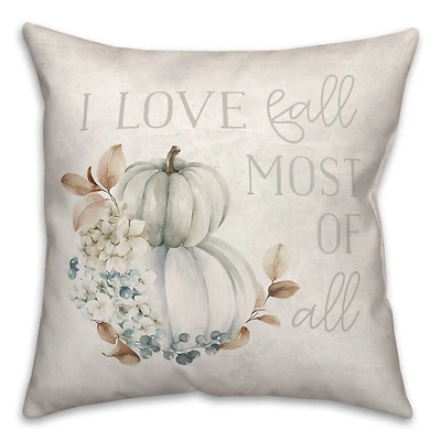 Off-White Love Fall Most Of All Throw Pillow