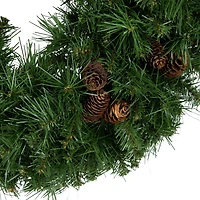 24" Dakota Red Pine Artificial Wreath with Pinecones