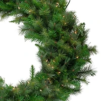60" Pre-Lit Artificial Canyon Pine Wreath