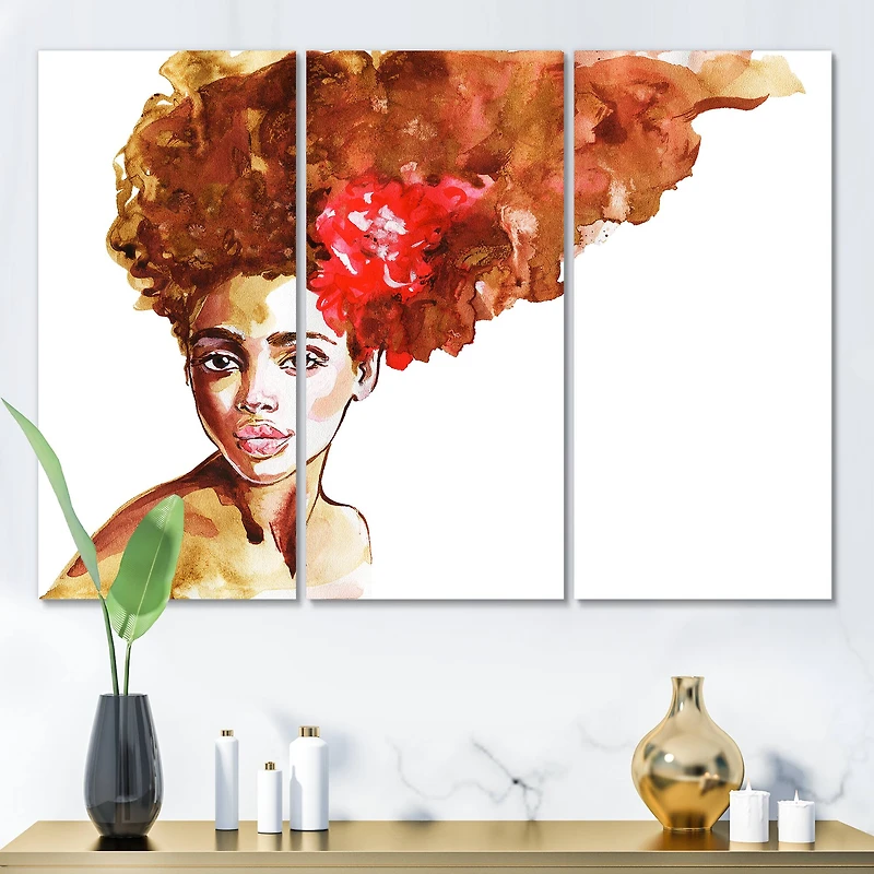 Designart - Portrait of Young African American Woman II