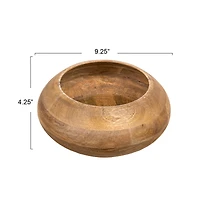 Hello Honey® 9.2" Modern Round Wood Bowl