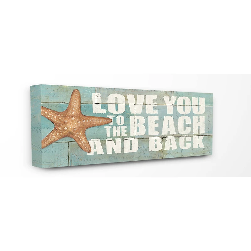 Stupell Industries Love You to the Beach Starfish Bricks Wall Accent