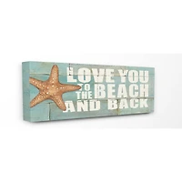 Stupell Industries Love You to the Beach Starfish Bricks Wall Accent