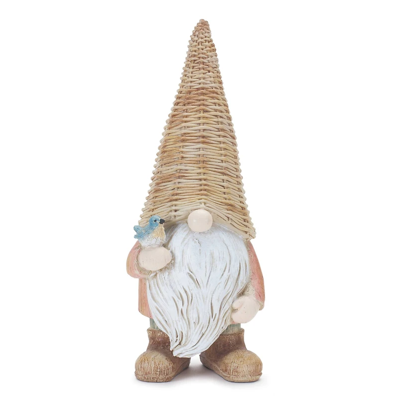 9" Wicker Gnome Figurine Set