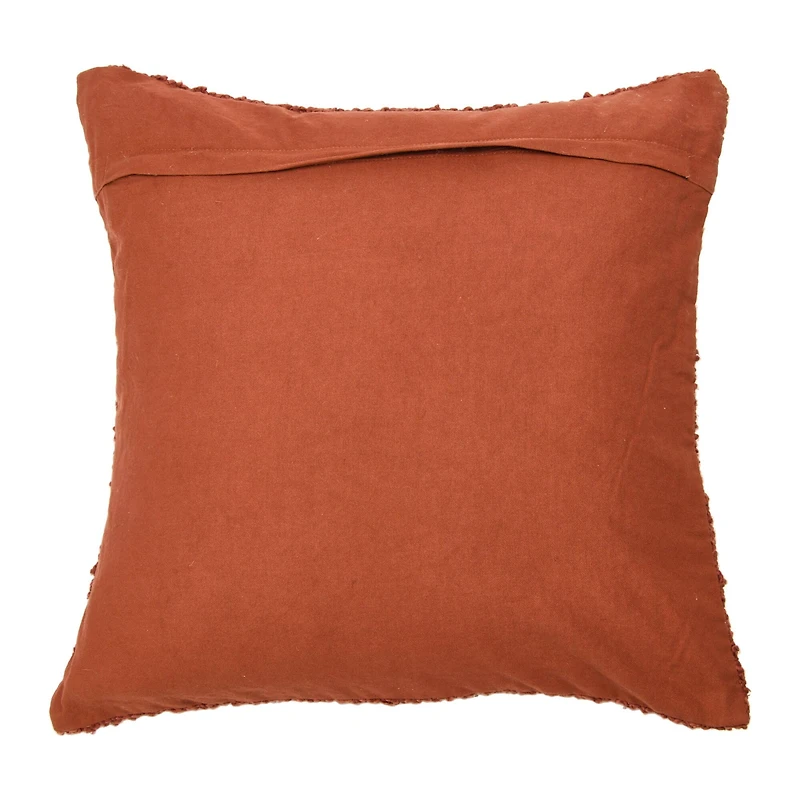 Hello Honey® 20'' Red Square Boucle Cotton Pillow Cover