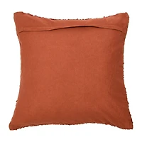 Hello Honey® 20'' Red Square Boucle Cotton Pillow Cover