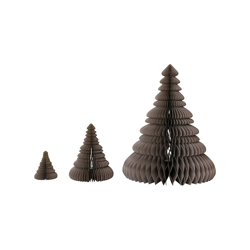 Hello Honey® Round Gray Paper Folding Honeycomb Tree Set with Gold Glitter