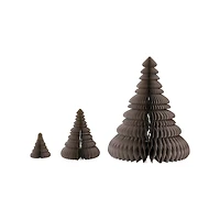Hello Honey® Round Gray Paper Folding Honeycomb Tree Set with Gold Glitter