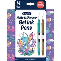 Crayola® matte & shimmer gel ink markers, 14ct.