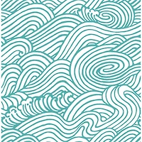 NuWallpaper Teal Saybrook Peel & Stick Wallpaper