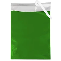 JAM Paper 10" x 13" Green Foil Open End Envelope with Self Adhesive Closure, 25ct.