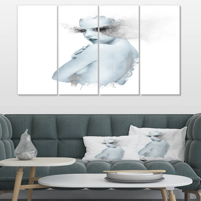 Designart - Beautiful Young Woman Double Exposure