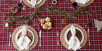 DII® 120" Glad Tidings Plaid Tablecloth