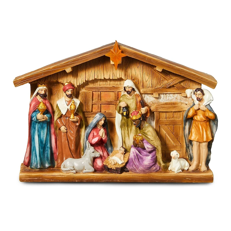 Glitzhome® 9" Nativity Décor