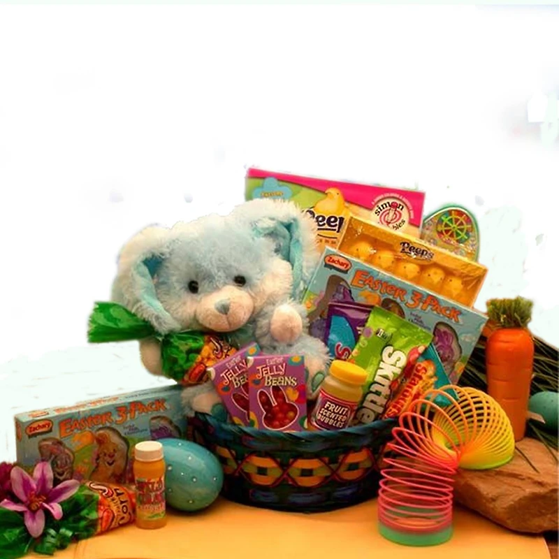 Boy Bunny Hugs Easter Basket
