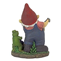Design Toscano 9" Firefighter Franz and His Frog Fire Brigade Garden Gnome Statue