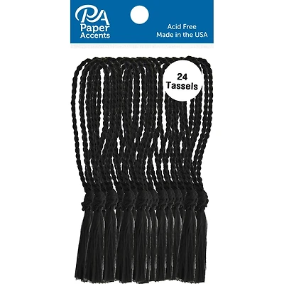 PA Paper™ Accents Black Tassels, 24ct.