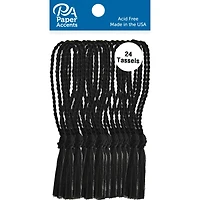 PA Paper™ Accents Black Tassels, 24ct.