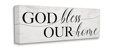 Stupell Industries God Bless Our Home Canvas Wall Art
