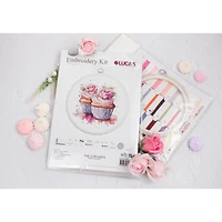 Luca-S The Cupcakes Counted Cross Stitch Kit with Display Hoop