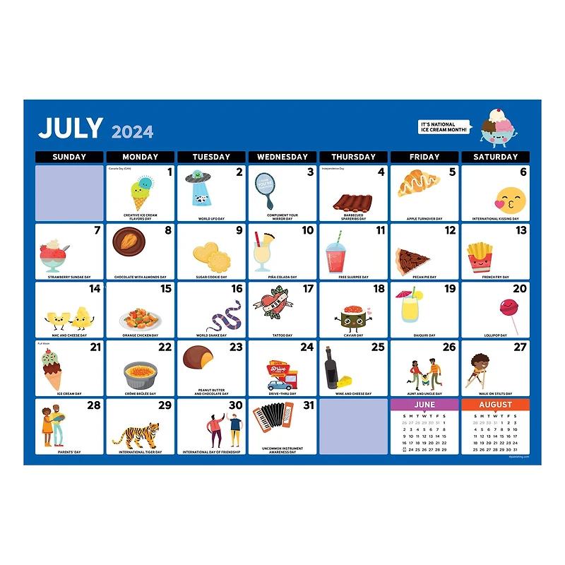 TF Publishing 2024-2025 Every Day's A Holiday Medium Desk Pad Calendar