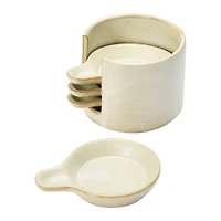 Hello Honey® Cream Stoneware Snack Dish Set