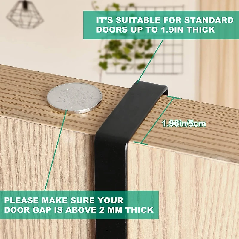 Black Over The Door Towel Rack Bathroom with Hooks