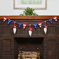 6ft. Patriotic Flags & Red Gnomes Garland