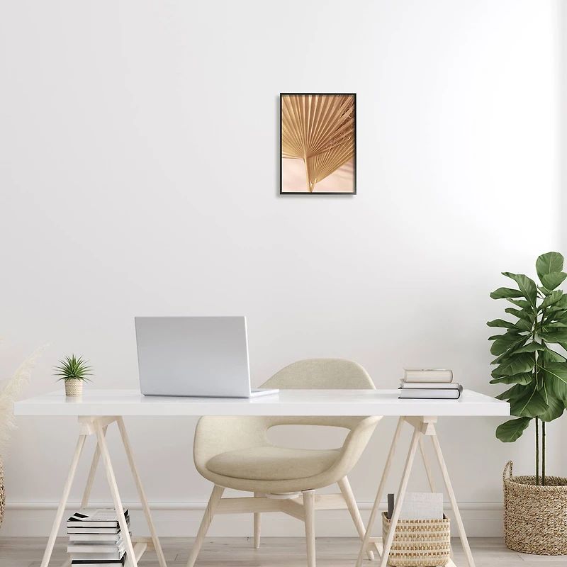 Stupell Industries Two Palm Fronds Sun Bleached Photography Tropical Plants Framed Wall Art