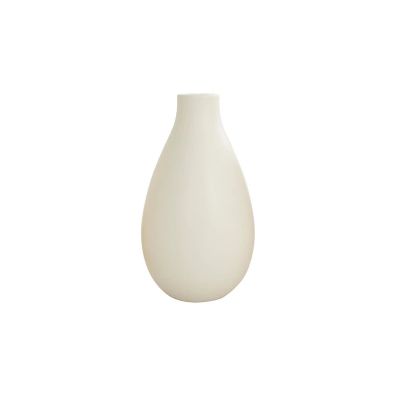 7.75" Cream Ceramic Minimalistic Vase