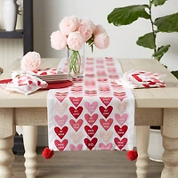 DII® 72" Conversation Hearts Print Table Runner