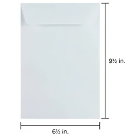 JAM Paper 6.5" x 9.5" White Open End Catalog Commercial Envelopes