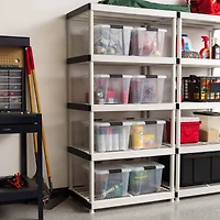 IRIS® 32qt. Buckled Clear Boxes with Clear Buckle Lids, 4ct.