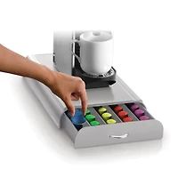 Mind Reader Gray 50 Capacity Single-Serve Coffee Capsule Storage Drawer Organizer