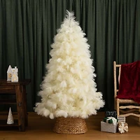 6ft. Unlit Off-White Pampas Grass Artificial Christmas Tree