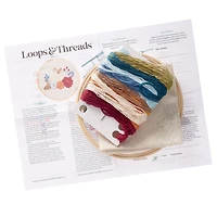 6" Pumpkin & Floral Stamped Design Embroidery Kit by Loops & Threads®