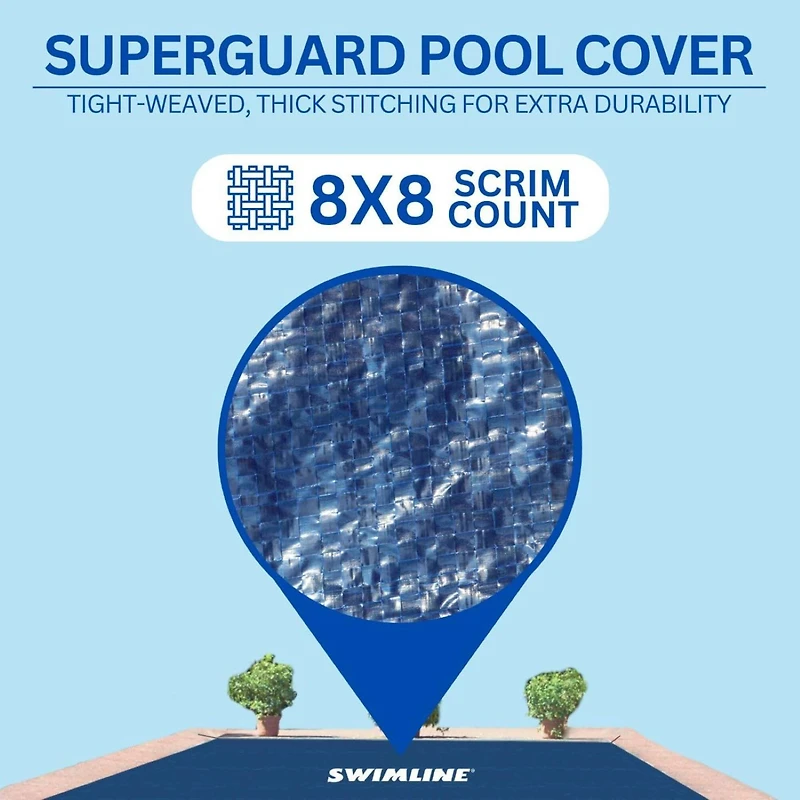 Swim Central 29ft. Blue Rectangular Inground Swimming Pool Winter Cover