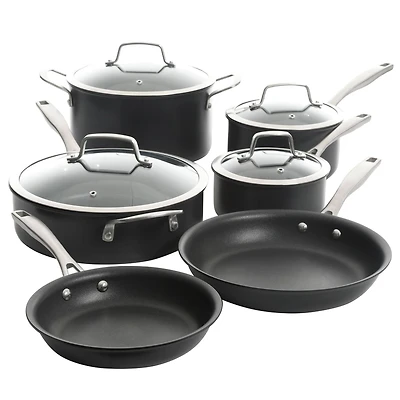 Kenmore® Pro Arbor Heights 10-Piece Black Nonstick Aluminum Cookware Set