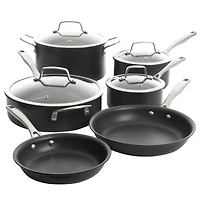 Kenmore® Pro Arbor Heights 10-Piece Black Nonstick Aluminum Cookware Set