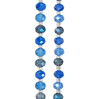 Blue Mix Faceted Glass Rondelle Beads, 8mm by Bead Landing™