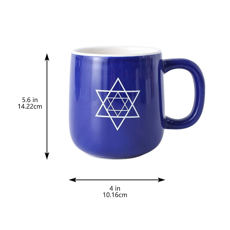 14.7oz. Navy & White Ceramic Mug by Ashland®