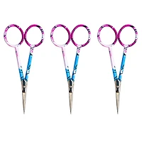 SINGER® 4'' Curved Tip Forged Embroidery Scissors with Printed Handles, 3ct.