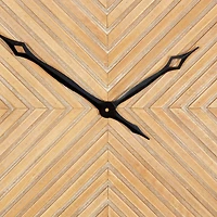 25" Brown Wood Industrial Wall Clock