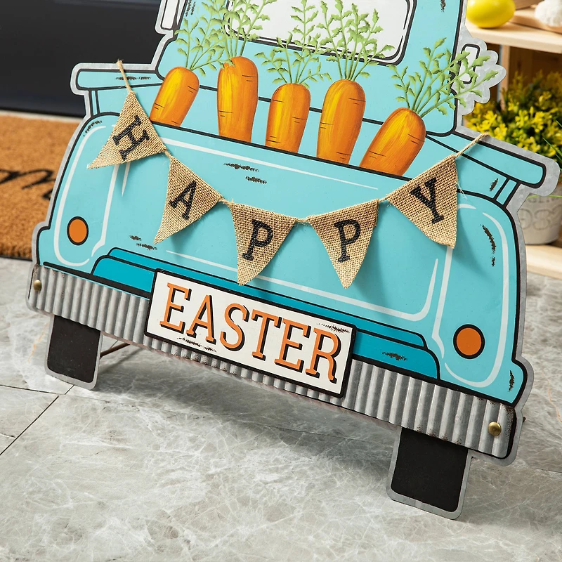 Glitzhome® 26" Easter Metal Truck Yard Stake