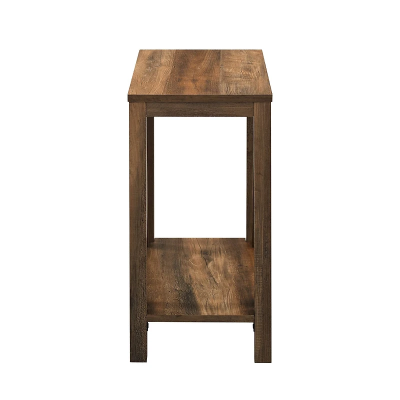 Walker Edison Reclaimed Barnwood Narrow A-Frame Side Table